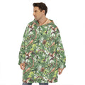 Dinosaur And Prehistoric Plants Print Hoodie Blanket