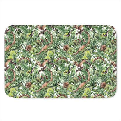 Dinosaur And Prehistoric Plants Print Indoor Door Mat