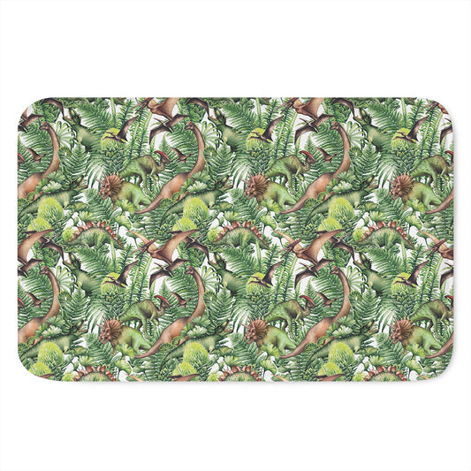 Dinosaur And Prehistoric Plants Print Indoor Door Mat