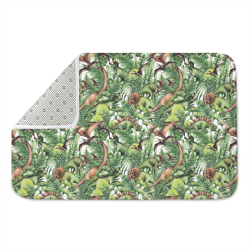 Dinosaur And Prehistoric Plants Print Indoor Door Mat