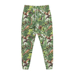 Dinosaur And Prehistoric Plants Print Jogger Pants