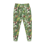 Dinosaur And Prehistoric Plants Print Jogger Pants