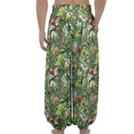 Dinosaur And Prehistoric Plants Print Lantern Pants