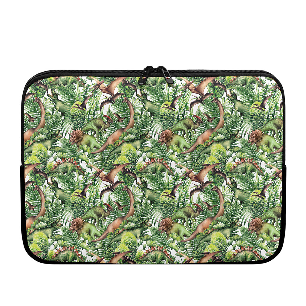 Dinosaur And Prehistoric Plants Print Laptop Sleeve