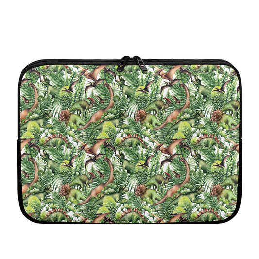 Dinosaur And Prehistoric Plants Print Laptop Sleeve