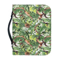 Dinosaur And Prehistoric Plants Print Leather Bible Cover