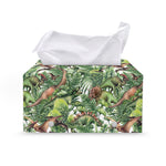 Dinosaur And Prehistoric Plants Print Leather Tissue Box Cover