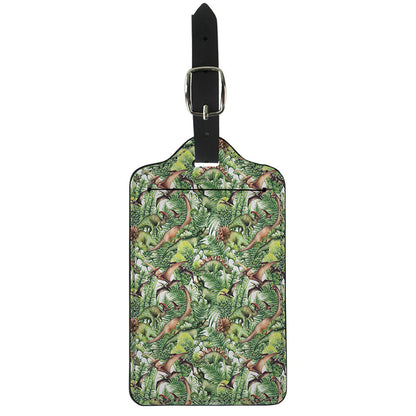 Dinosaur And Prehistoric Plants Print Luggage Tag
