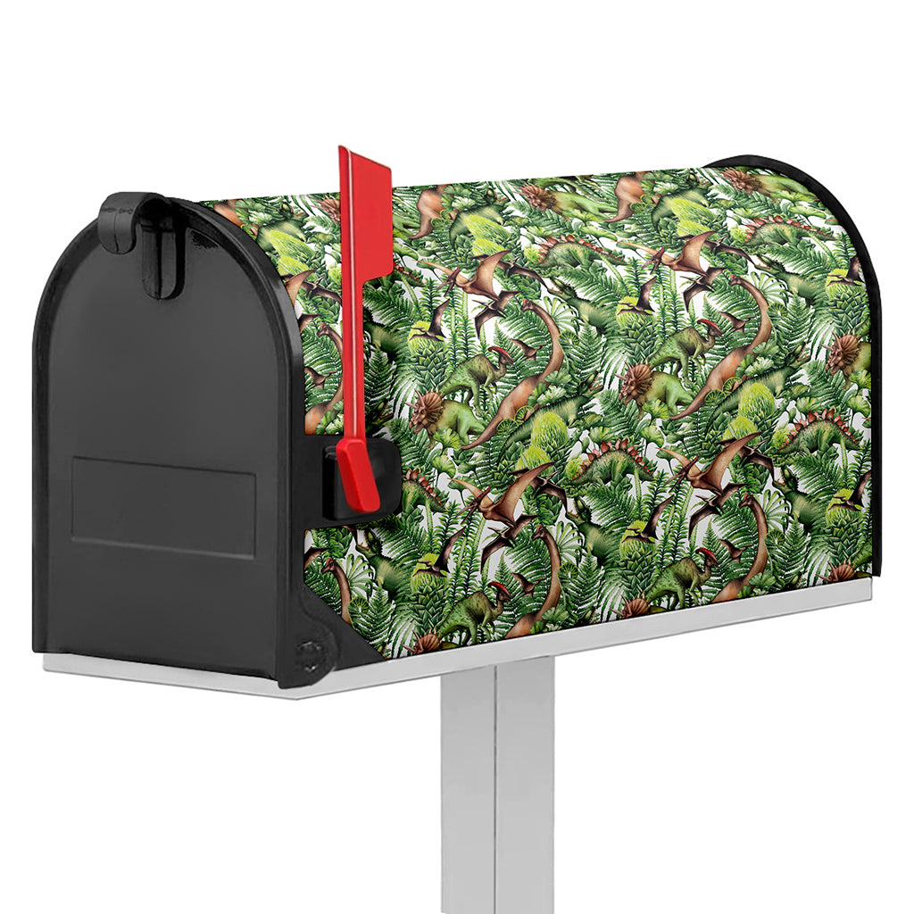 Dinosaur And Prehistoric Plants Print Mailbox Cover