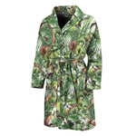 Dinosaur And Prehistoric Plants Print Men's Bathrobe