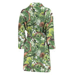 Dinosaur And Prehistoric Plants Print Men's Bathrobe