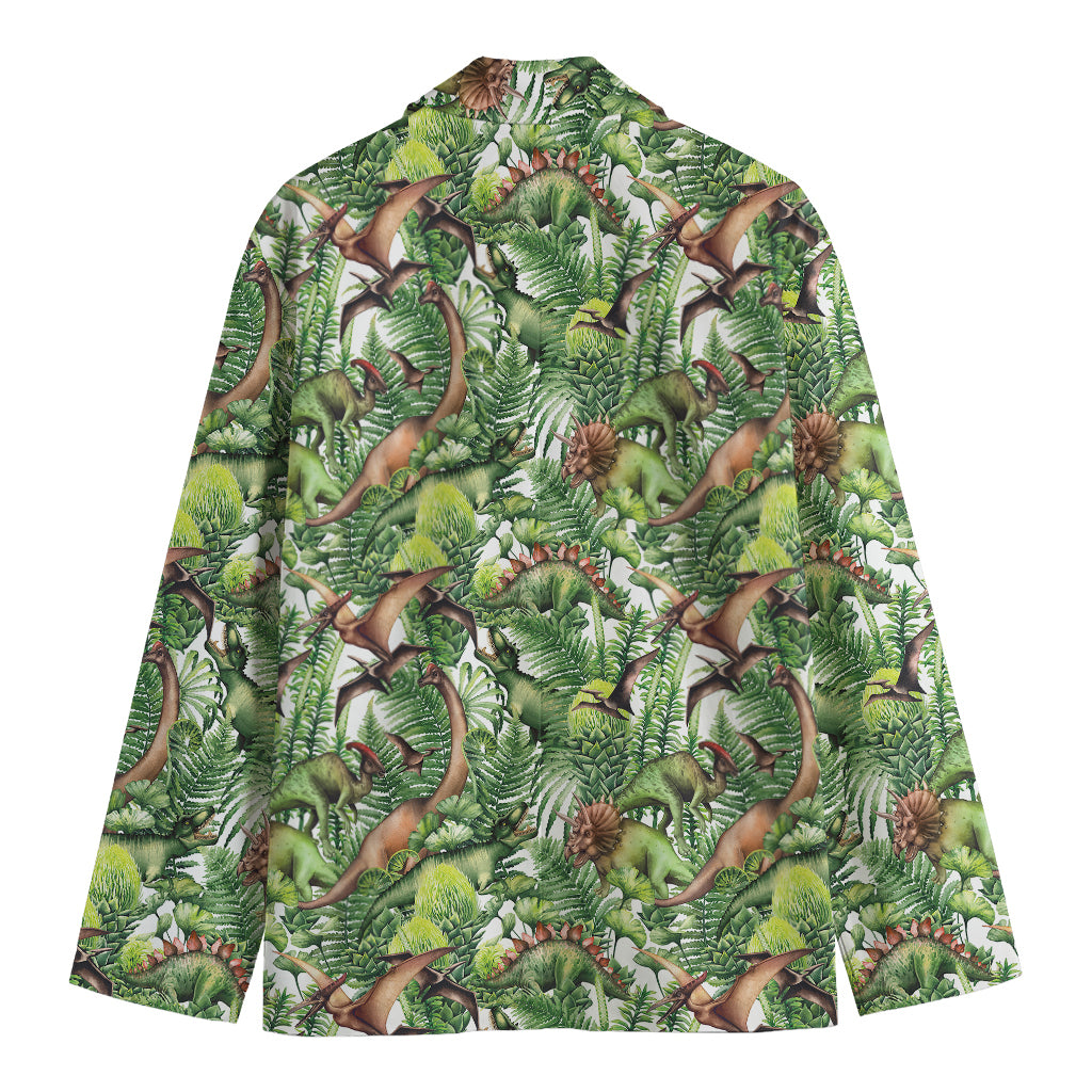 Dinosaur And Prehistoric Plants Print Men's Blazer