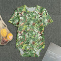 Dinosaur And Prehistoric Plants Print Men's Bodysuit