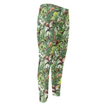Dinosaur And Prehistoric Plants Print Men's Compression Pants