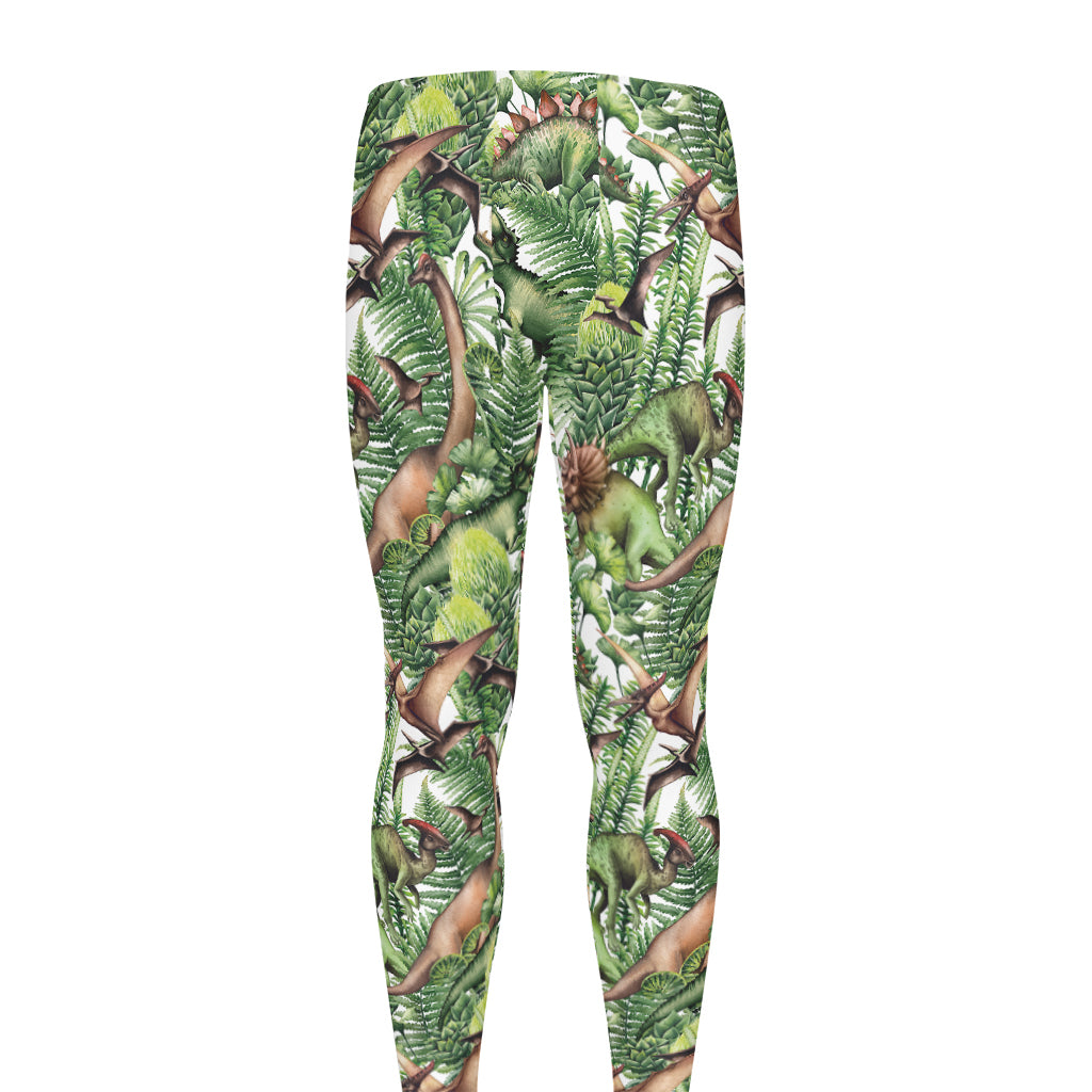 Dinosaur And Prehistoric Plants Print Men's leggings