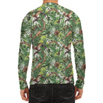 Dinosaur And Prehistoric Plants Print Men's Long Sleeve Rash Guard