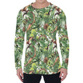 Dinosaur And Prehistoric Plants Print Men's Long Sleeve T-Shirt