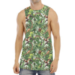 Dinosaur And Prehistoric Plants Print Men's Muscle Tank Top
