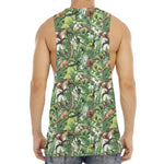 Dinosaur And Prehistoric Plants Print Men's Muscle Tank Top