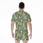 Dinosaur And Prehistoric Plants Print Men's Rompers