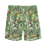 Dinosaur And Prehistoric Plants Print Men's Sports Shorts