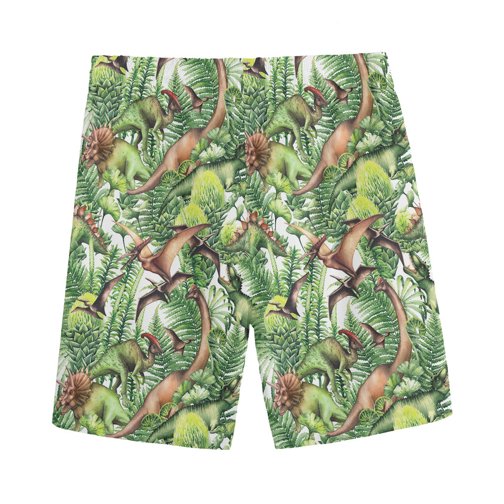 Dinosaur And Prehistoric Plants Print Men's Sports Shorts