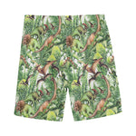 Dinosaur And Prehistoric Plants Print Men's Sports Shorts