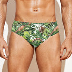 Dinosaur And Prehistoric Plants Print Men's Swim Briefs