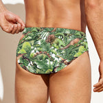Dinosaur And Prehistoric Plants Print Men's Swim Briefs