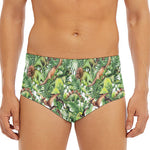 Dinosaur And Prehistoric Plants Print Men's Triangle Swim Briefs