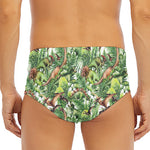 Dinosaur And Prehistoric Plants Print Men's Triangle Swim Briefs