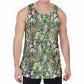 Dinosaur And Prehistoric Plants Print Men's Velvet Tank Top