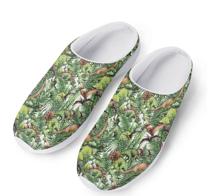 Dinosaur And Prehistoric Plants Print Mesh Casual Shoes
