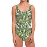 Dinosaur And Prehistoric Plants Print One Piece Swimsuit