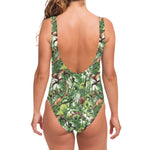 Dinosaur And Prehistoric Plants Print One Piece Swimsuit
