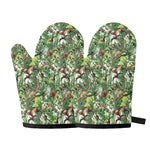 Dinosaur And Prehistoric Plants Print Oven Mitts