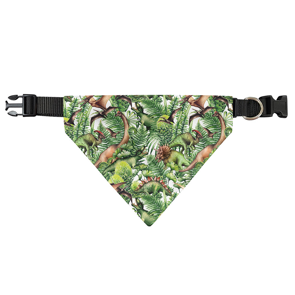 Dinosaur And Prehistoric Plants Print Over The Collar Dog Bandana