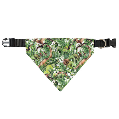 Dinosaur And Prehistoric Plants Print Over The Collar Dog Bandana