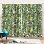 Dinosaur And Prehistoric Plants Print Pencil Pleat Curtains