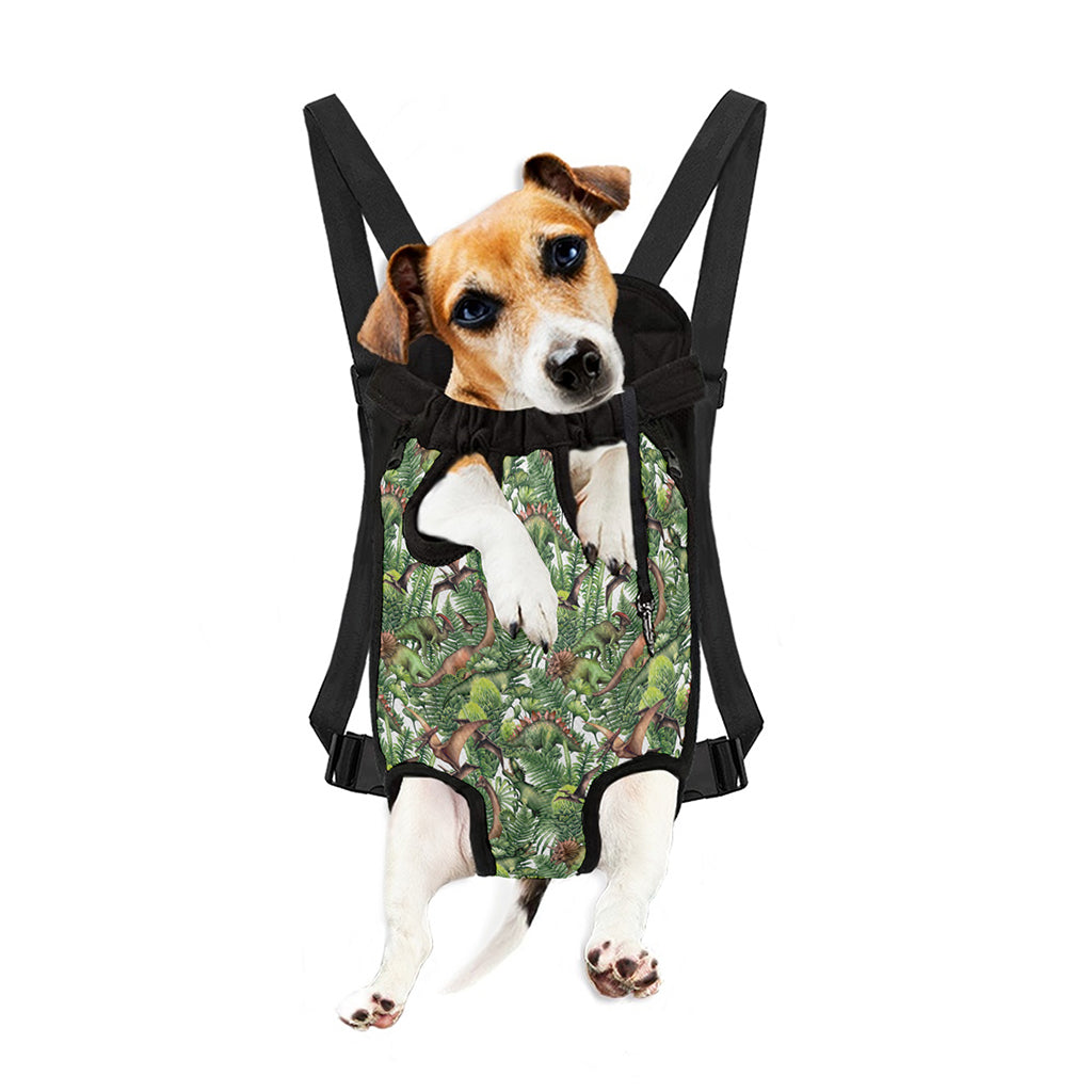 Dinosaur And Prehistoric Plants Print Pet Carrier Backpack