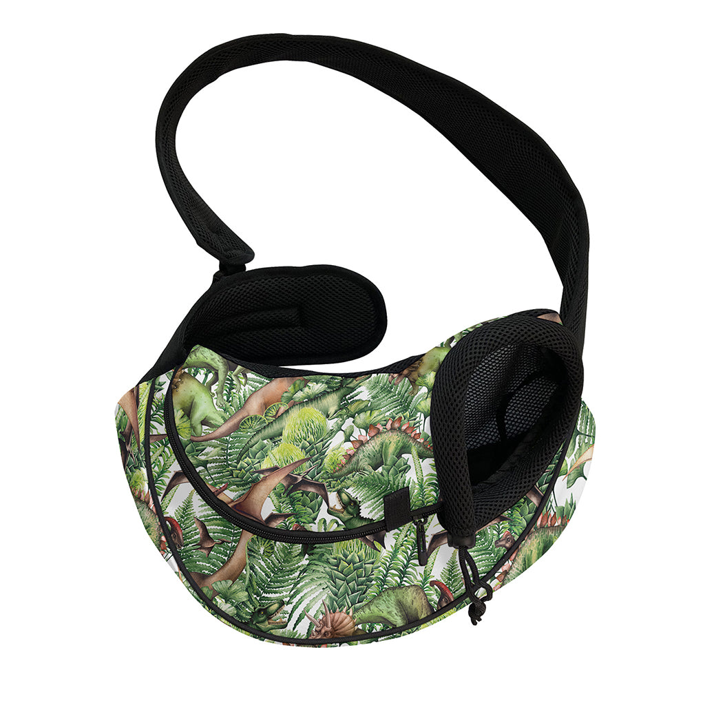 Dinosaur And Prehistoric Plants Print Pet Sling Carrier