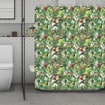 Dinosaur And Prehistoric Plants Print Polyester Shower Curtain