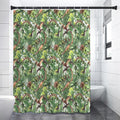 Dinosaur And Prehistoric Plants Print Premium Shower Curtain