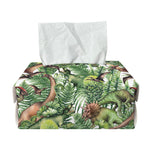 Dinosaur And Prehistoric Plants Print Rectangle Tissue Box Cover