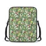 Dinosaur And Prehistoric Plants Print Rectangular Crossbody Bag