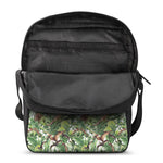 Dinosaur And Prehistoric Plants Print Rectangular Crossbody Bag
