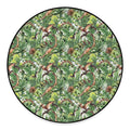 Dinosaur And Prehistoric Plants Print Round Floor Mat