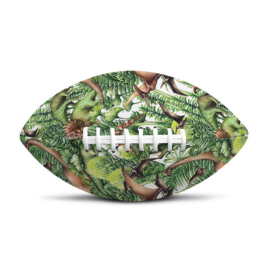 Dinosaur And Prehistoric Plants Print Rugby Ball
