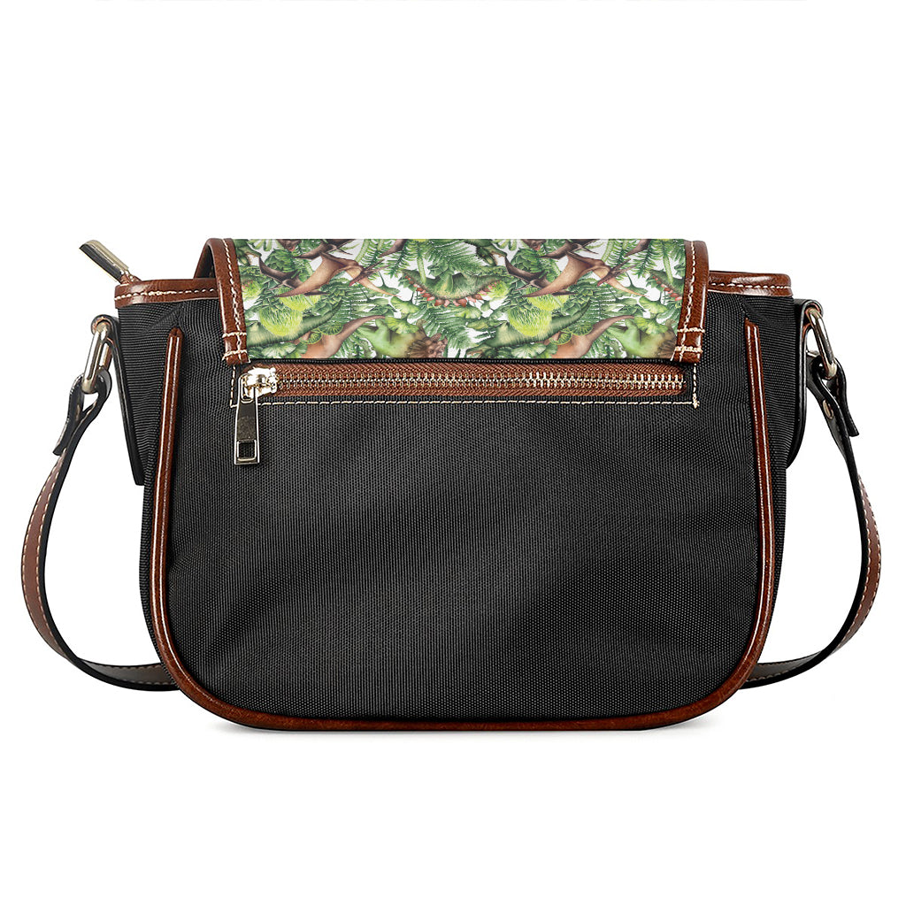 Dinosaur And Prehistoric Plants Print Saddle Bag