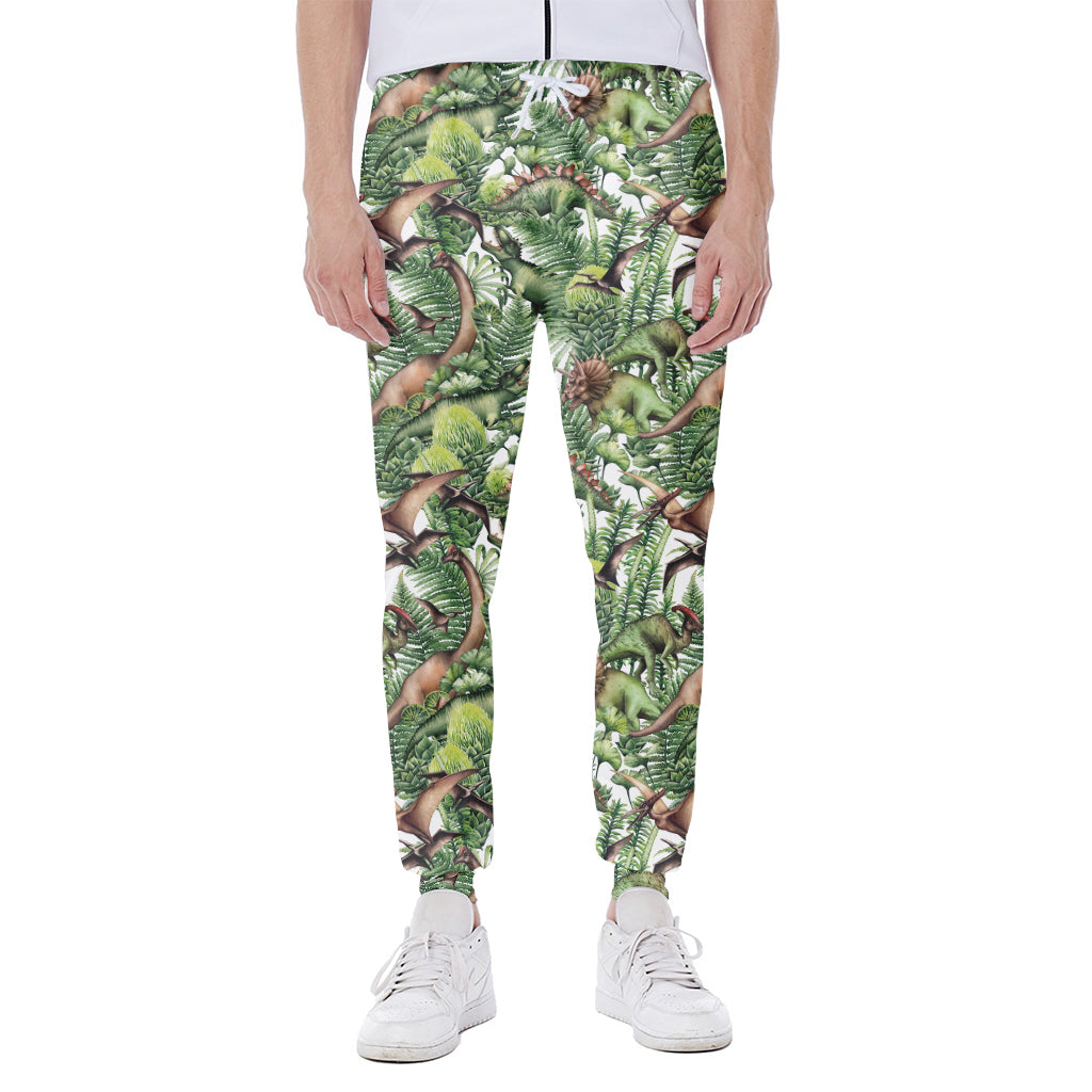 Dinosaur And Prehistoric Plants Print Scuba Joggers